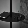 Stojąca LAMPA podłogowa LINEAR 107307 Markslojd metalowa OPRAWA z półką do salonu czarna