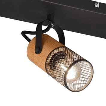 Plafon industrialny potrójny Tosh 804300332 Trio reflektorkowy czarny