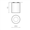 Lampa sufitowa natynkowa Aro AZ5240 IP54 do holu złota 
