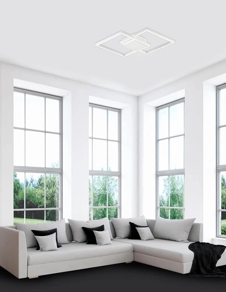 Nowoczesny plafon metalowy Paso LED 25W do holu biały