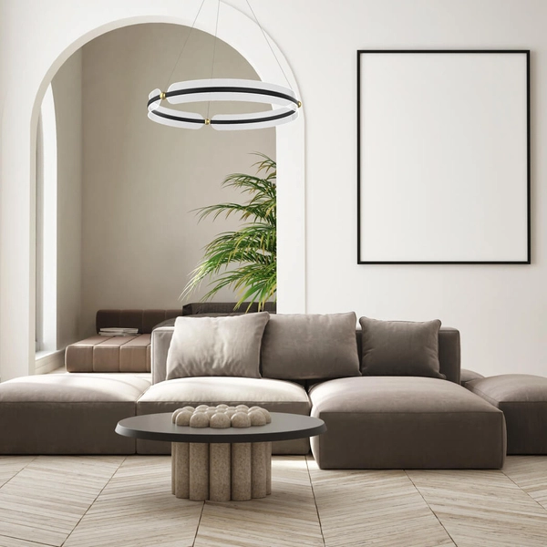 Wisząca lampa Faris PND-62738-53W-3K-BK-GD Italux LED 53W 3000K złoty czarny