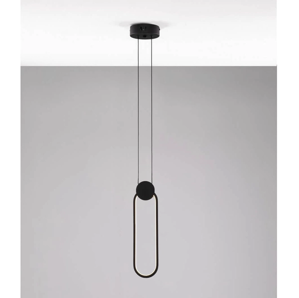 modernistyczna lampa wisząca Barre LE43550 LED 11W 3000K czarna outlet