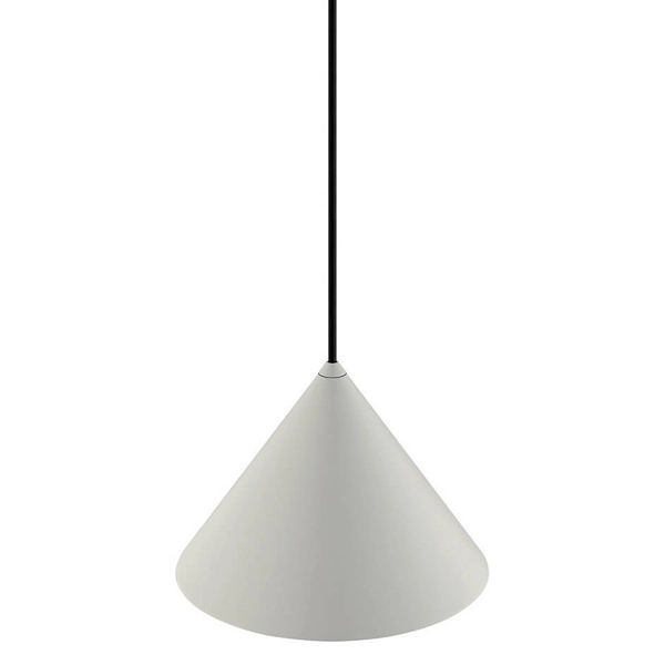 Zwis salonowy stożek Zenith 10880 Nowodvorski nad stół metalowy jasnojedwabisty szary