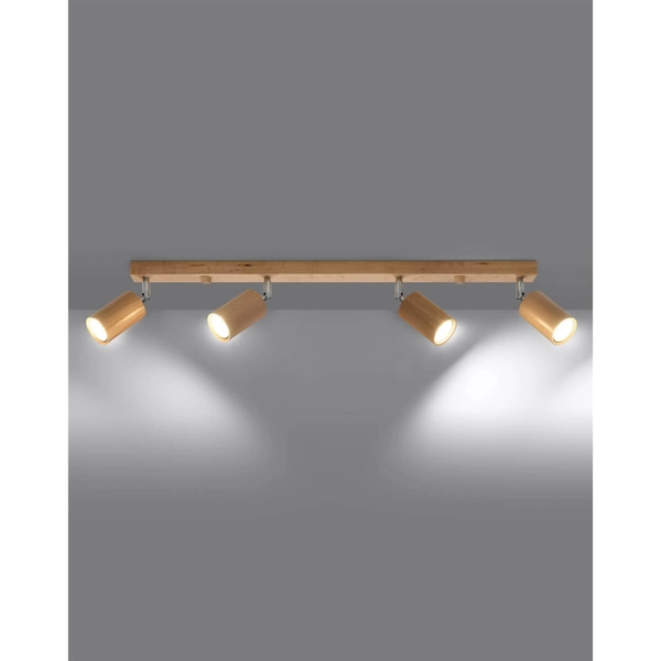 Drewniana lampa sufitowa SL.1042 regulowana do jadalni