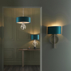 Lampa wisząca na łańcuchu L&-195224 Light& abażur morski srebrna