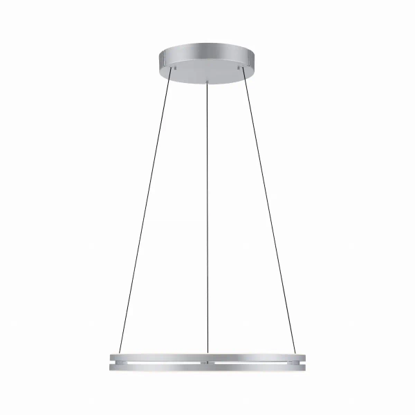 Lampa wisząca PUREE-LOOP srebrna pierścieniowa LED 53W 2700-5000K ring zmienna barwa 2551-95