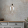 Lampa wisząca L&-1100658 Light& ze szklanym kloszem mosiądz
