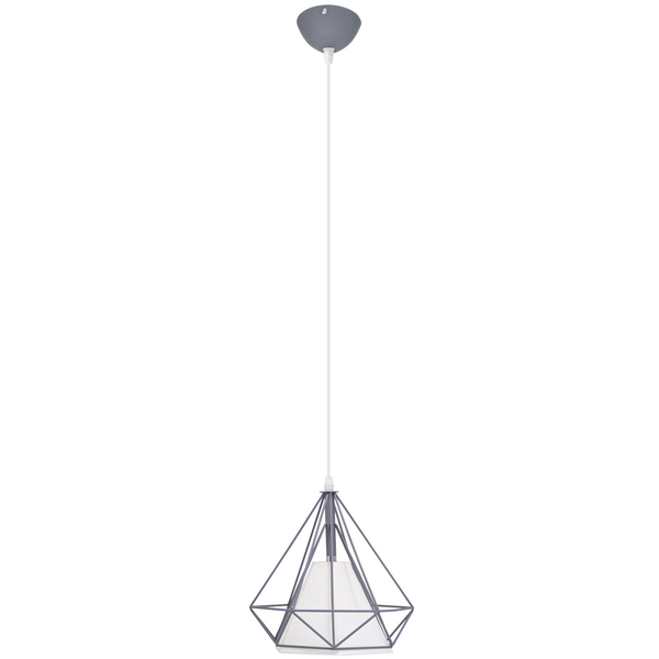 Loftowa LAMPA wisząca Piramida 8801/1 ZWIS - 03 Elem industrialna OPRAWA piramida ZWIS metalowy szary biały