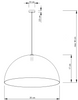 LAMPA wisząca SFERA 32296 Sigma metalowa OPRAWA kopuła zwis złoty