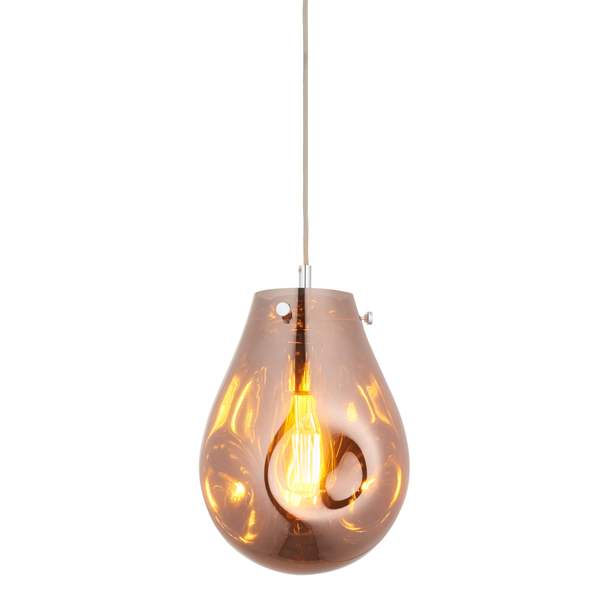 Designerska lampa wisząca L&-199516 Light& szklana gruszka miedziana