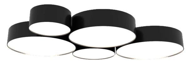 Plafon LAMPA sufitowa SL.0121 okrągła OPRAWA natynkowa czarna