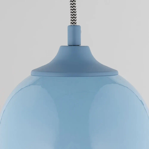 Lampa wisząca ceramiczna Tigali niebieska 5244 1xE27 kopułowa nad wyspę