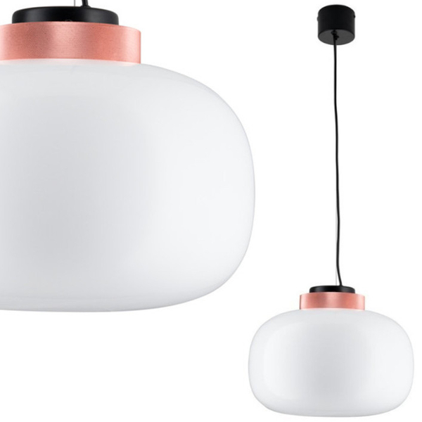 Wisząca lampa Boom 9969P/B Step LED 24W 3000K kulista biała miedziana
