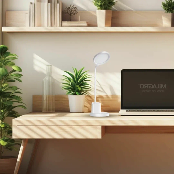Regulowana lampa biurkowa SQUOLA ML1016 LED 5W 3000-6000K do biura biała