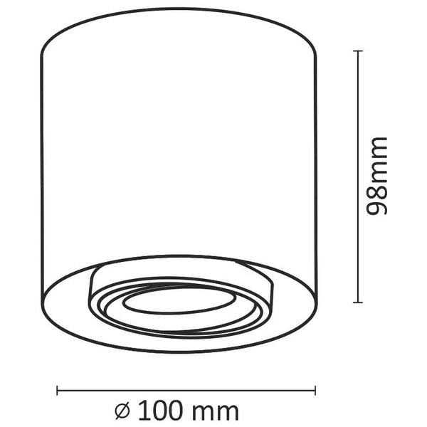 Lampa sufitowa XENO 312037 Polux metalowa okrągła LED 10W 3000K downlight biała złota