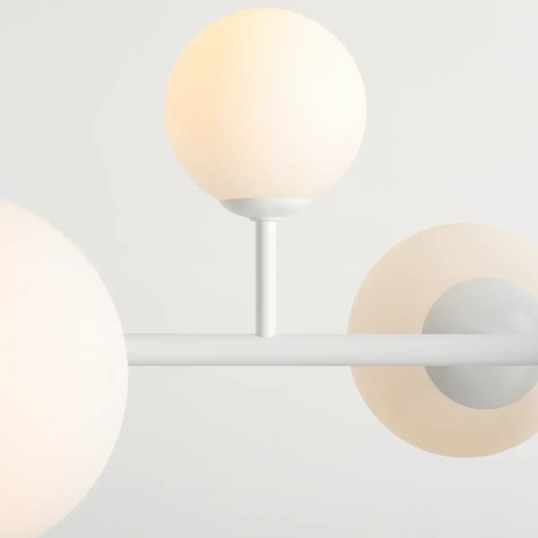 Molekułowa lampa sufitowa DIONE 1092N Aldex do salonu biały