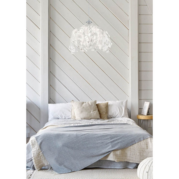 Dekoracyjna lampa wisząca Leavy R10461901 RL Light liście chrom biała