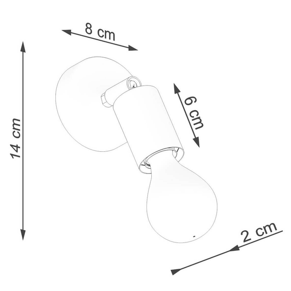 Regulowany kinkiet ścienny Fornes SL.1120 minimalistyczny czarny