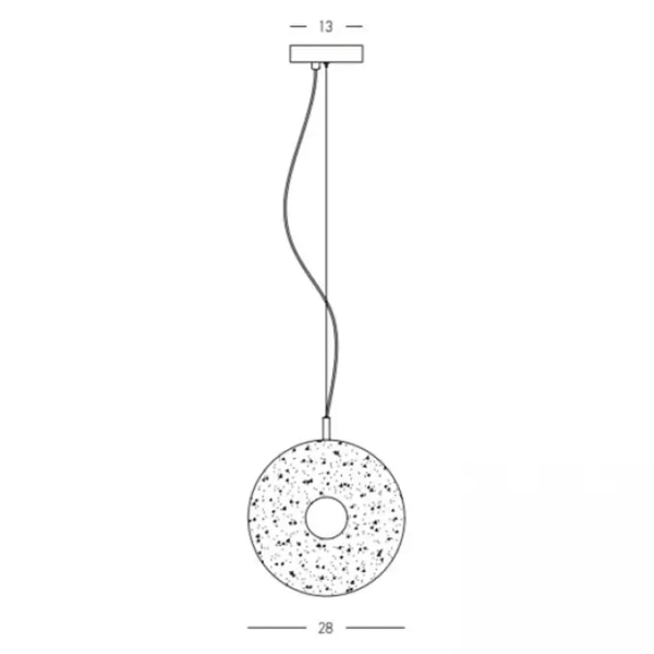 Szklana lampa zwisająca nad wyspę 23073 LED 8W 3000K dysk czarny