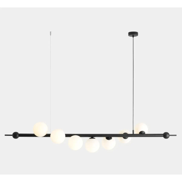 Nowoczesna lampa wisząca Wave 1115T1 Aldex do salonu czarna biała balls