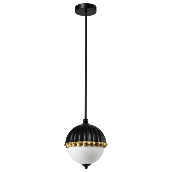 Wisząca lampa do salonu Pralines P01213BK Cosmolight ball czarna biała