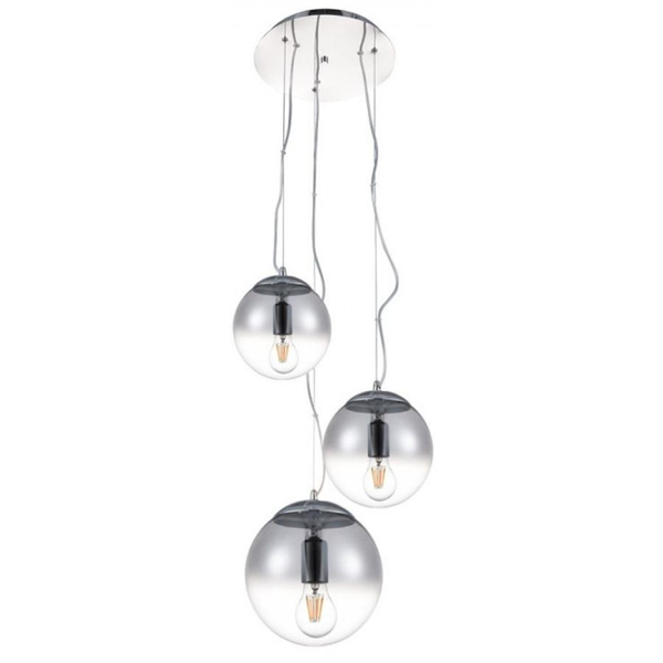 Potrójny lampa wisząca Iris AZ3104 Azzardo do salonu kule chrom