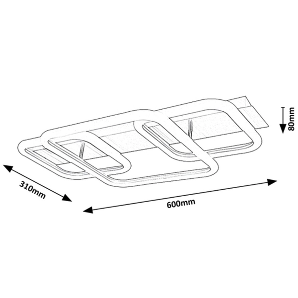 Pokojowy plafon nowoczesny Fandral LED 42W 4000K nad łóżko satyna