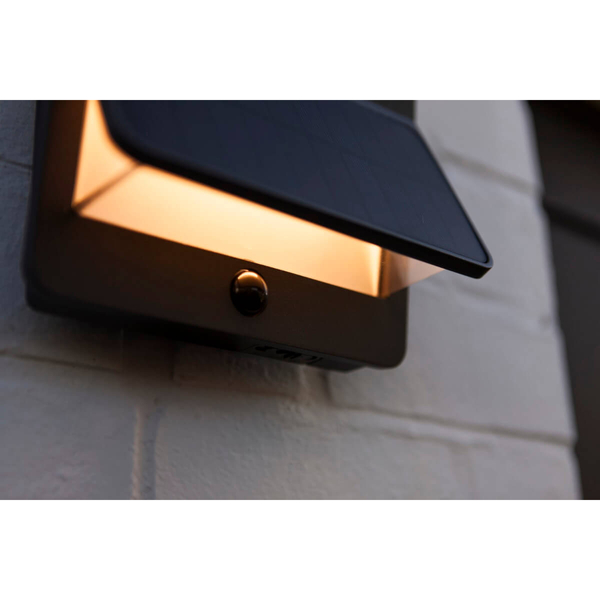 Solarna lampa do ogrodu ścienna ALETA 6915401118 LED 12,6W 3000K IP54 szara