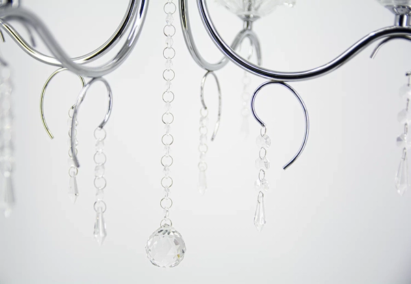 Pałacowy żyrandol świecznikowy 1870/4 8C z kryształkami chrom