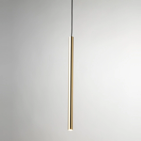 Lampa wisząca do jadalni Sopel 40737 Sigma podłużna tuba czarna złota