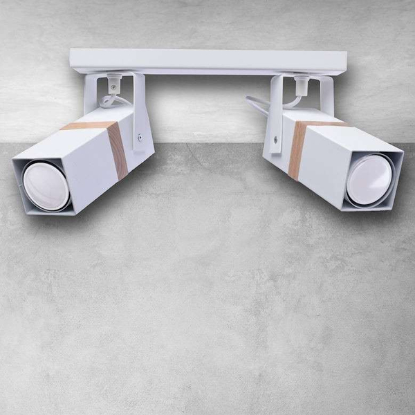 LAMPA sufitowa VIDAR MLP5406 Milagro skandynawska OPRAWA metalowe reflektroki SPOT prostokątny biały
