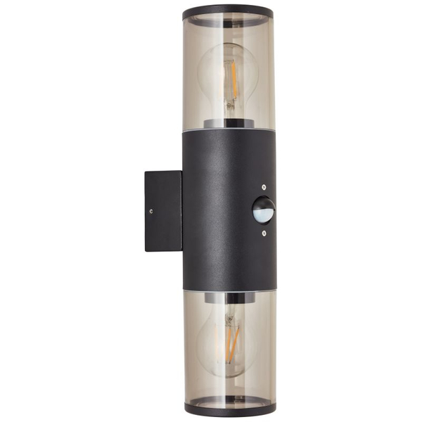 Elewacyjny kinkiet góra-dół Sergioro 96474/63 sensor IP44 czarny