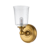 Lampa na ściane Huguenot Lake FE-HUGOLAKE1BATH-BB Feiss szkło mosiądz