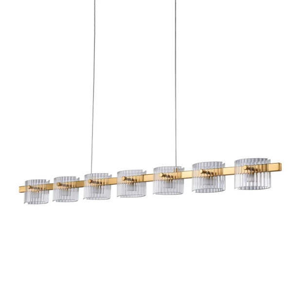 Lampa wisząca geometryczna BACCIO ST-DL8520 złota metalowa szlana LED 21W 3000K 7-punktowa