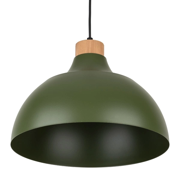 Lampa wisząca skandynawska kopułowa Cap 5665 TK Lighting drewniana zielona
