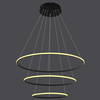 Okrągła LAMPA wisząca SLIM/000022/3000/B MDECO metalowa OPRAWA zwis LED 93W 3000K pierścienie czarne