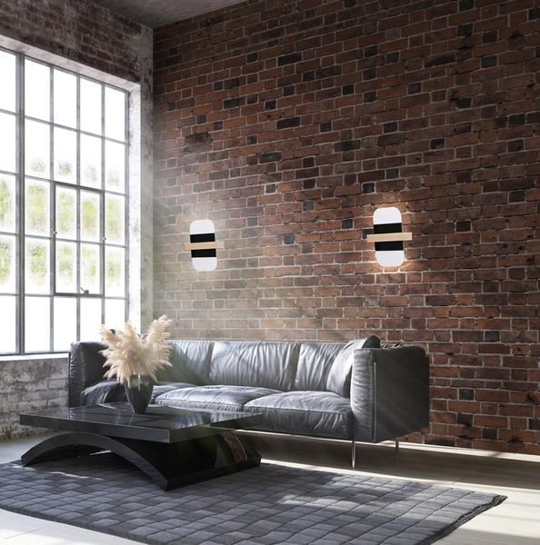 Kinkiet ścienny do salonu April 21-05878 Candellux 6W 4000K czarny biały