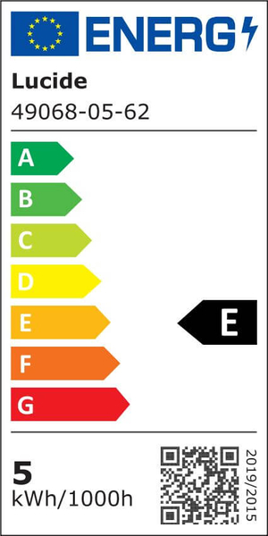 Żarówka edison LED 49068/05/62 Lucide E27 5W 2700lm 500lm bursztynowa