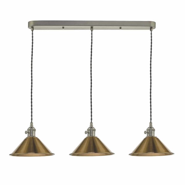 Antyczna lampa wisząca Hadano HAD3661-01 Dar Lighting mosiądz chrom