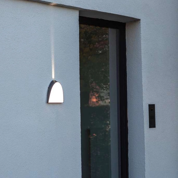 Elewacyjna LAMPA ścienna APOLLO 5188801118 Lutec metalowa OPRAWA kinkiet LED 14W 3000K półokrągły IP54 szary