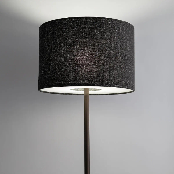 Podłogowa lampa do salonu AMARELA 11663 z tkaniny brązowa