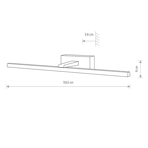 Kinkiet galeryjka Van Gogh 10285 Nowodvorski LED 13W 3000K listwa czarny