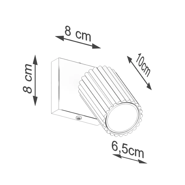 Regulowany kinkiet ścienny KARBON SL.1616 tubka oliwkowa