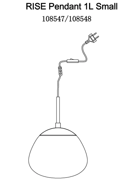 Lampa wisząca do salonu Rise 108547 Markslojd szklana biała czarna