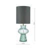 Nocna lampka szklana Suelita SUE4224 żebrowana zielona mosiądz