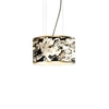 Wisząca lampa marmurowa MARBLE STONE MPLR-6631 okrągła zwis czarny złoty