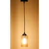Szklana lampa wisząca Bistro 31-00569 do przedpokoju brązowa czarna