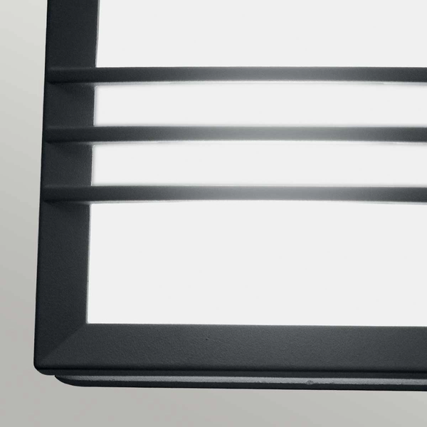 Elewacyjna lampa EGIL-2W kwadratowa do ogrodu czarna