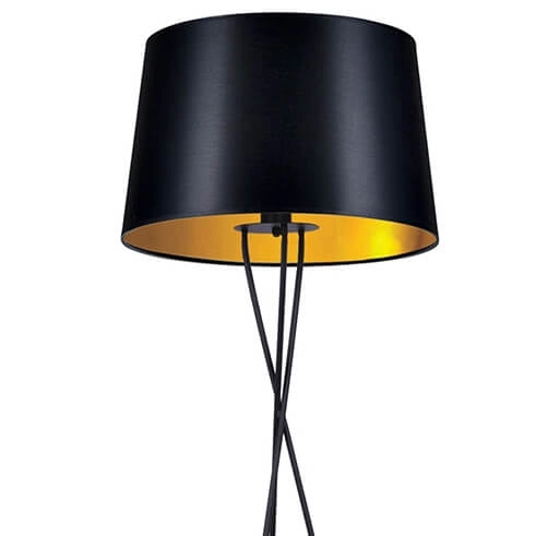 Lampa podłogowa Remi K-4358 na trójnogu czarna złota