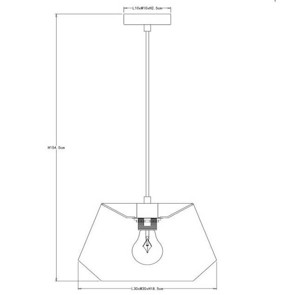 Lampa wisząca abażurowa Jessica 10421/30/30 tkanina czarna